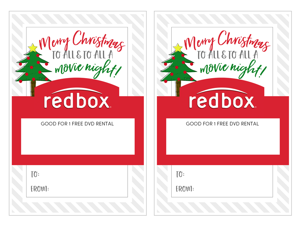 Redbox Gift Card Free Printable