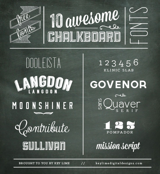 10 FREE Chalkboard Fonts