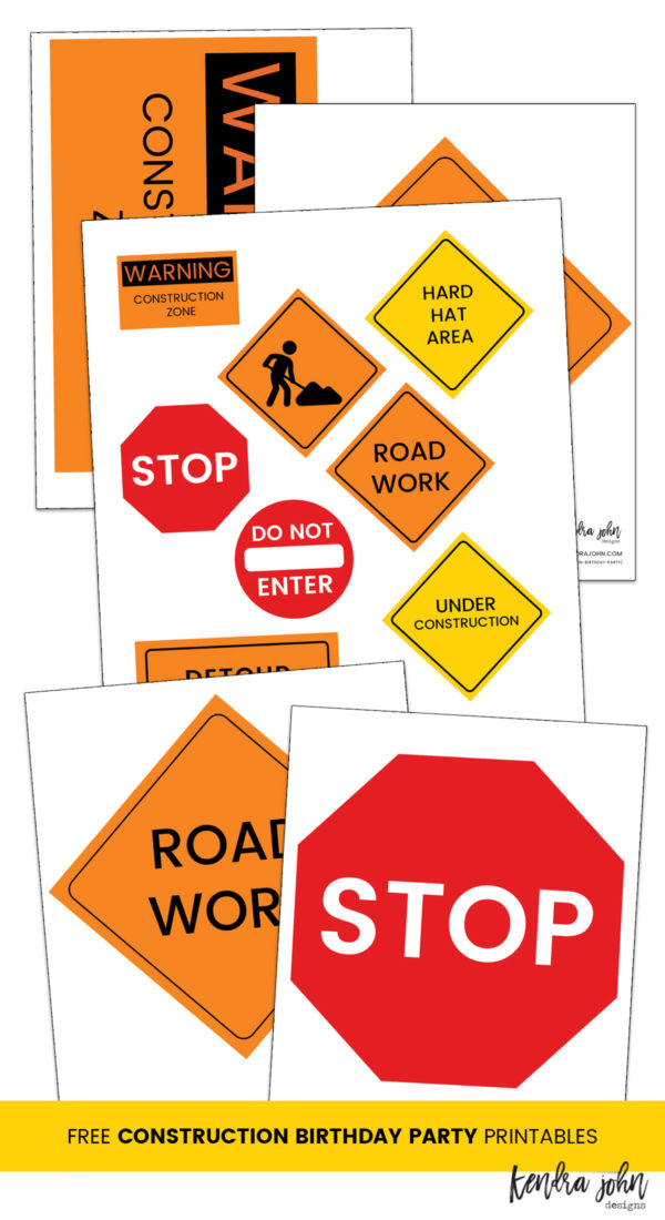 Simple Construction Birthday Party Ideas plus Free Printables!