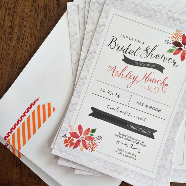 Watercolor Bridal Shower Invite