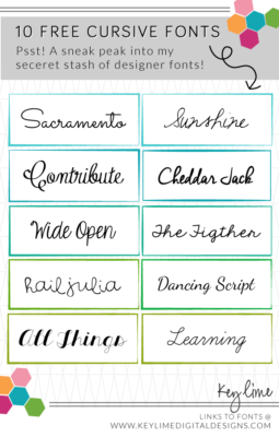 10 Free Cursive Fonts