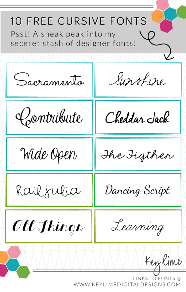 10 Free Cursive Fonts