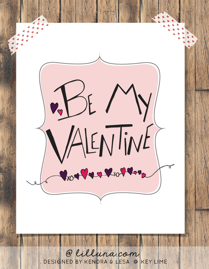 Be My Valentine Printable