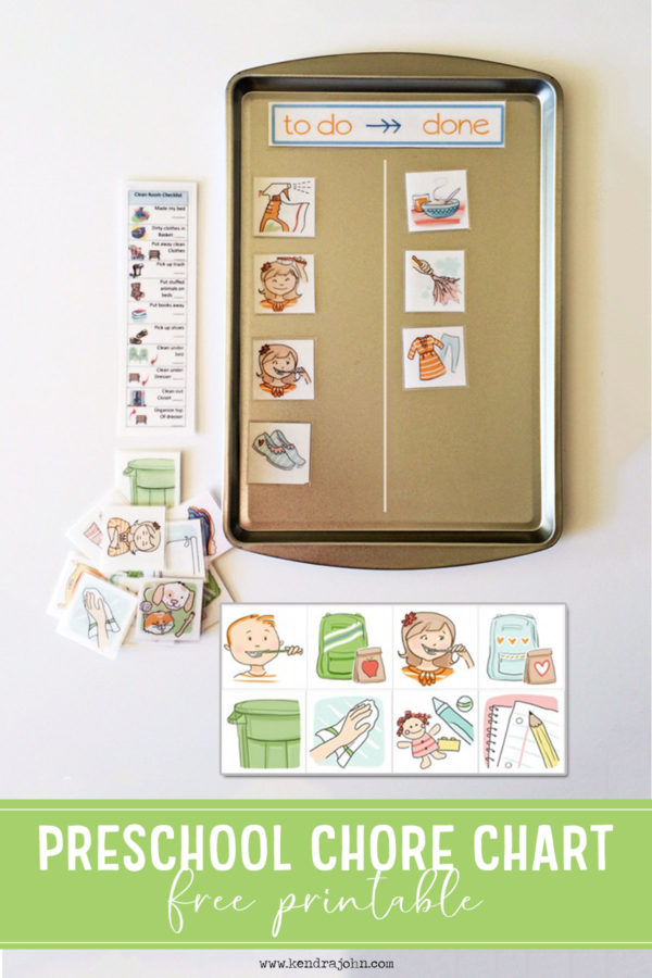 Preschool Chore Chart - Free Printable and Under $5