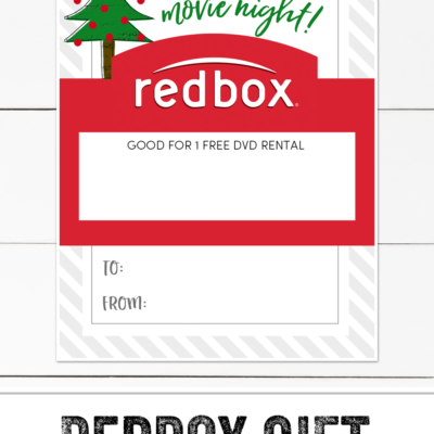 Quick and Easy Christmas Gift Idea – Redbox Printable