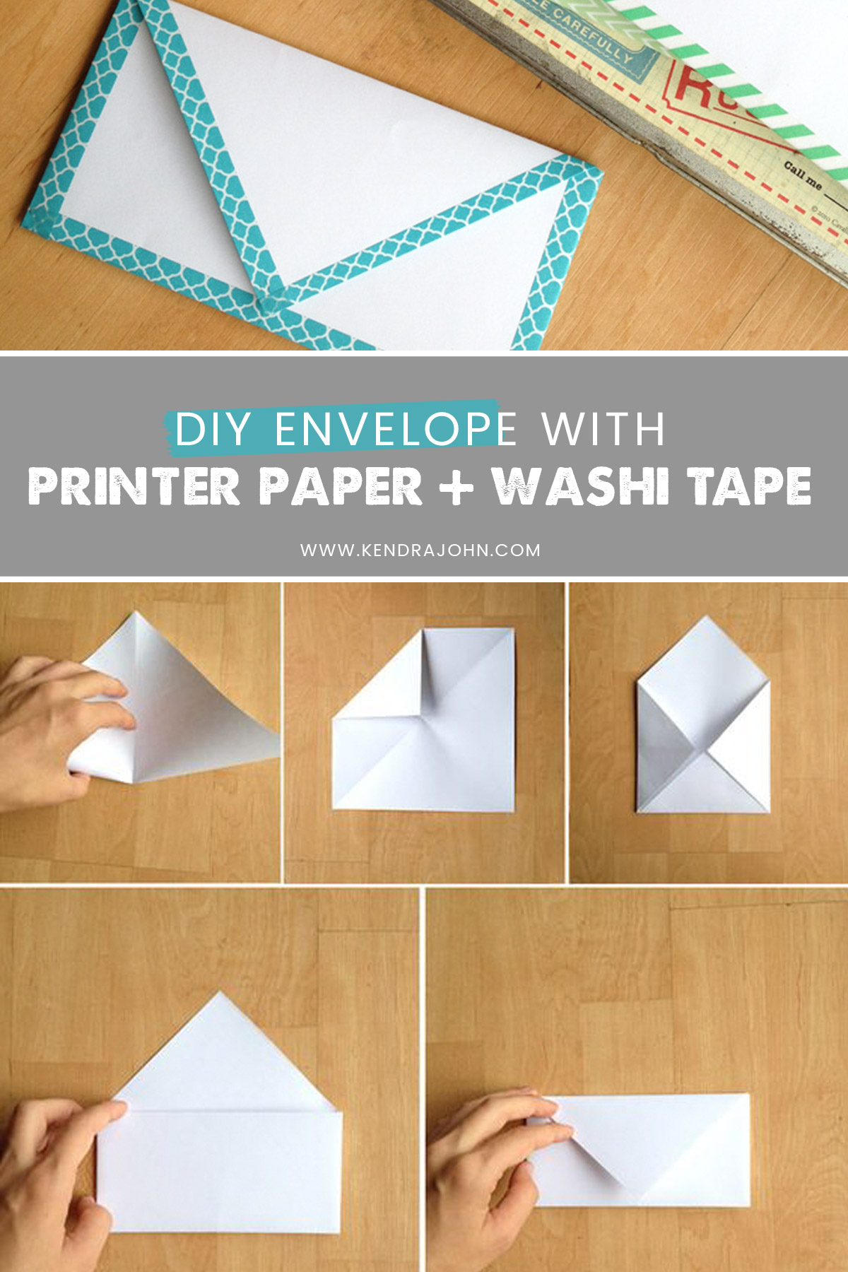 DIY Paper Envelope [Easy!] | Kendra John Designs