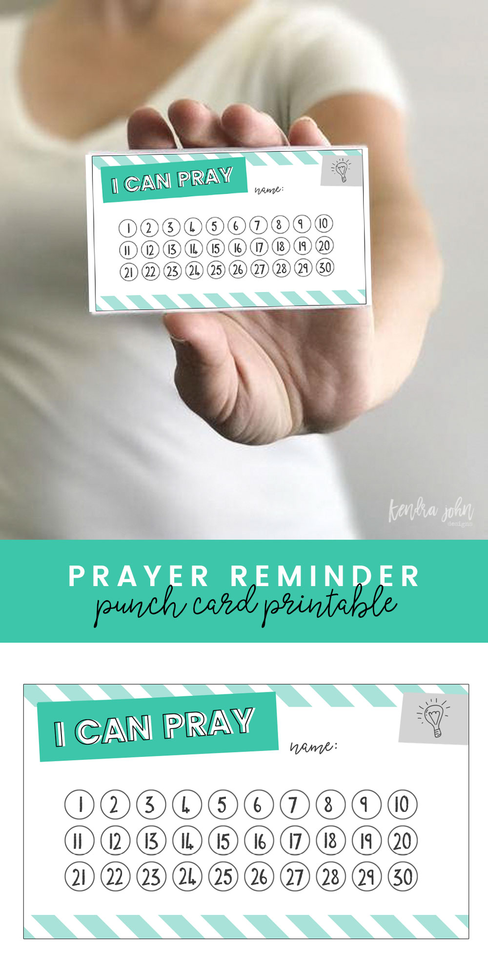 Teaching Kids To Pray - A delicious idea and printable for FHE, Sunday School, or Seminary.