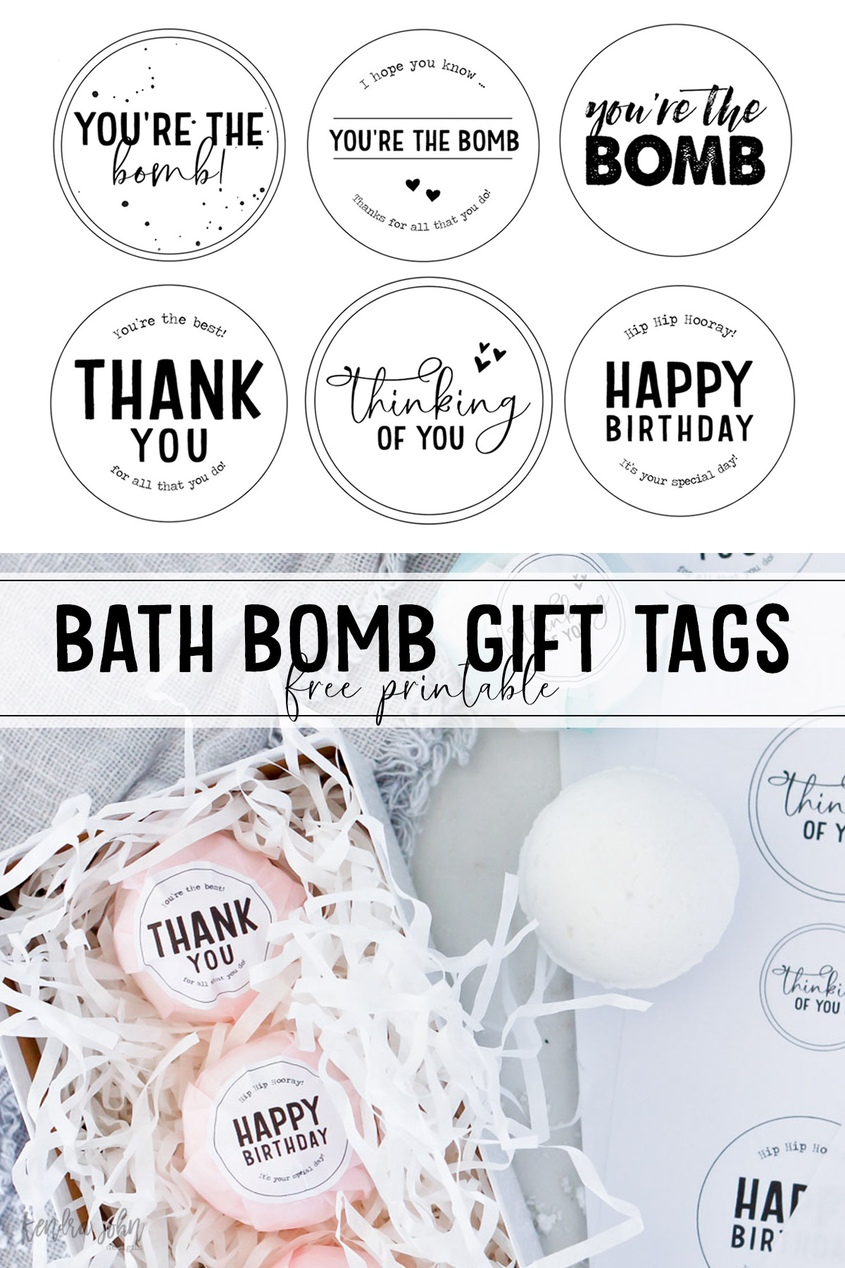 Bath Bomb Gift Tags to be used on homemade bath bombs