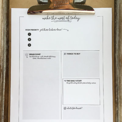 Get More Done – Daily To Do Sheet Printable