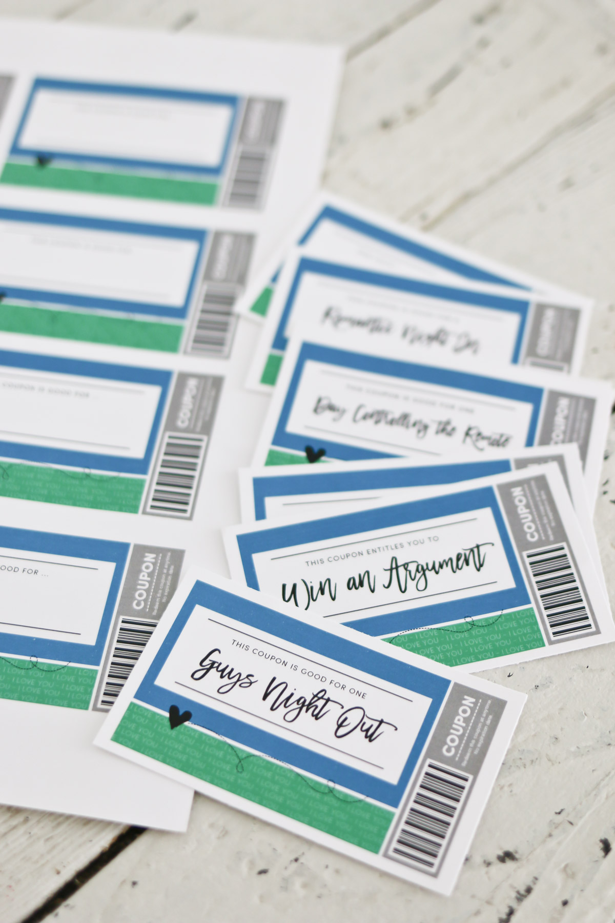 Printable Love Coupons for Him 