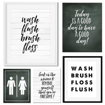 10 Free Black and White Bathroom Printables - Kendra John Designs