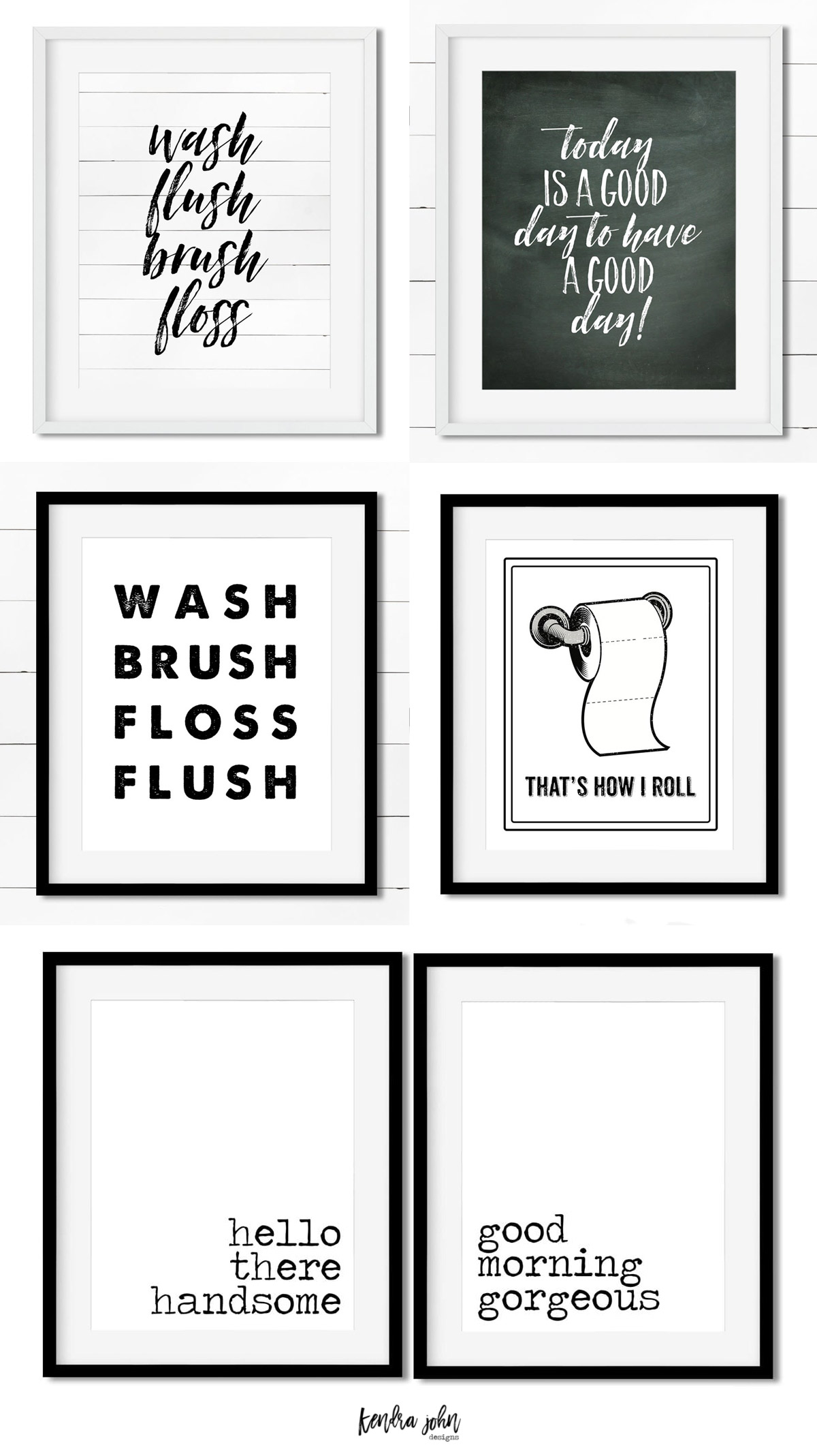 Bathroom Printables Kendra John Designs