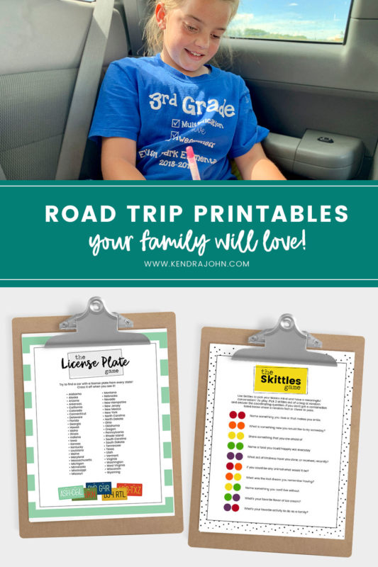 How to Actually Enjoy a Road Trip with Kids! [Free Printables] - Kendra ...