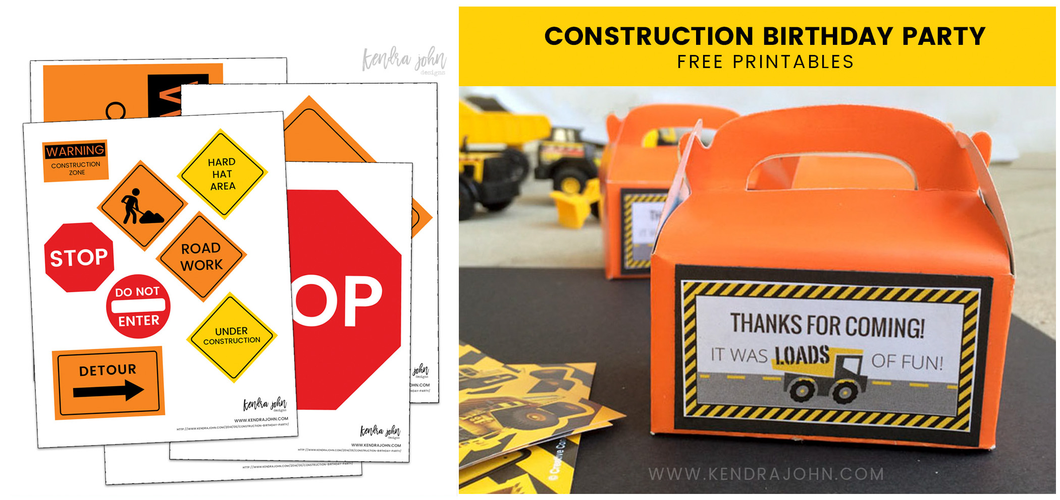 Simple Construction Birthday Party Ideas Plus Free Printables 