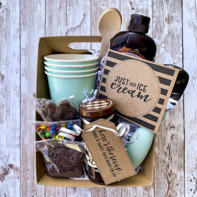 Ice Cream Gift Basket with Free Printables