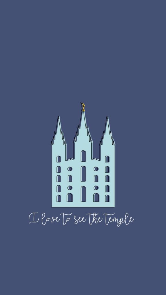 Phone background of the SLC Temple for the Church of Jesus Christ of Latter-day Saints